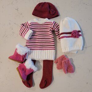 New Maplelea Sweater Dress Outfit for 18 Inch Dolls with Bonus Childs Hat